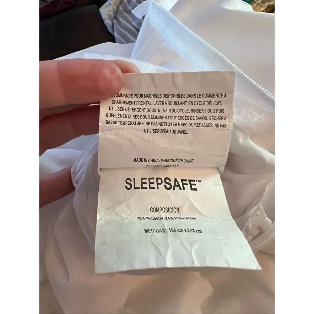 Sleepsafe Waterproof Mattress Encasement - Zippered Mattress Protector Cover - D